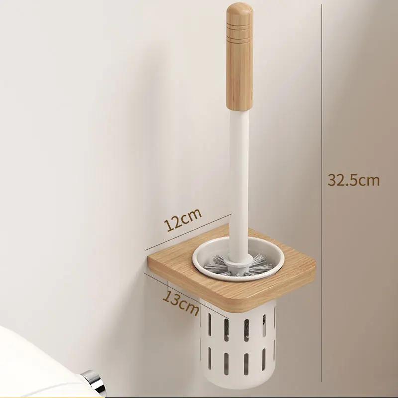 Toilet brush household no dead angle toilet brush set wall mounted toilet storage rack  bathroom accessories  cleaning