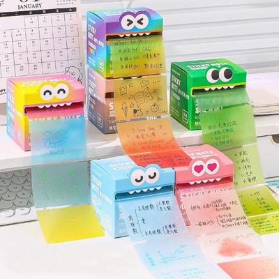 105 Sheets Cartoon Memo Pad Paper Pull Out Design Korean Style Planner Sticker Self-Adhesive Sticky Notes