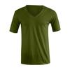 Men's Slim Fit V-Neck Short Sleeve T-Shirt Soft Cotton Casual Tee for Everyday Comfort and Style Red