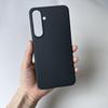 For Samsung Galaxy S24+ Cell Phone Case Glossy Anti-fingerprint Anti-drop Cover (Big Rear Lens Hole)