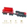 Battery Operated Electric Train Set Magnetic Locomotive for Wooden Tracks