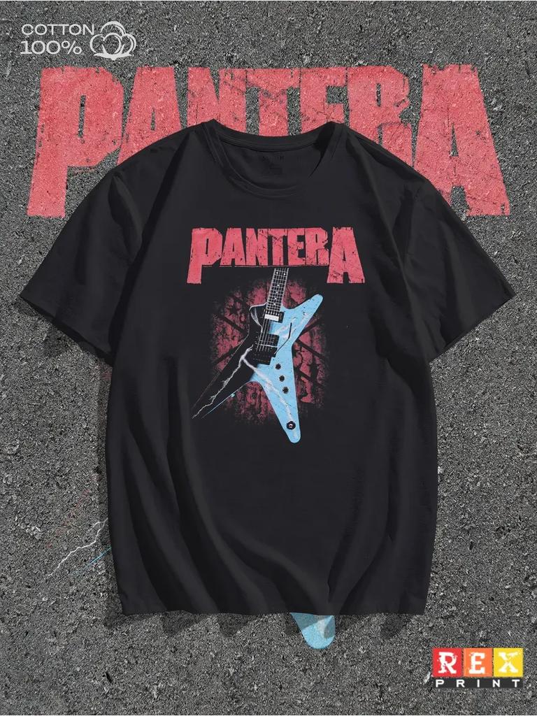 T-shirt con Stampa della Band Pantera