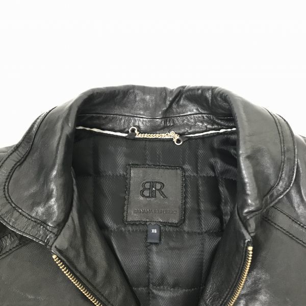 Banana Republic Genuine Lamb Leather Jacket Quilted Full Zip Black Women's XS(USED)
