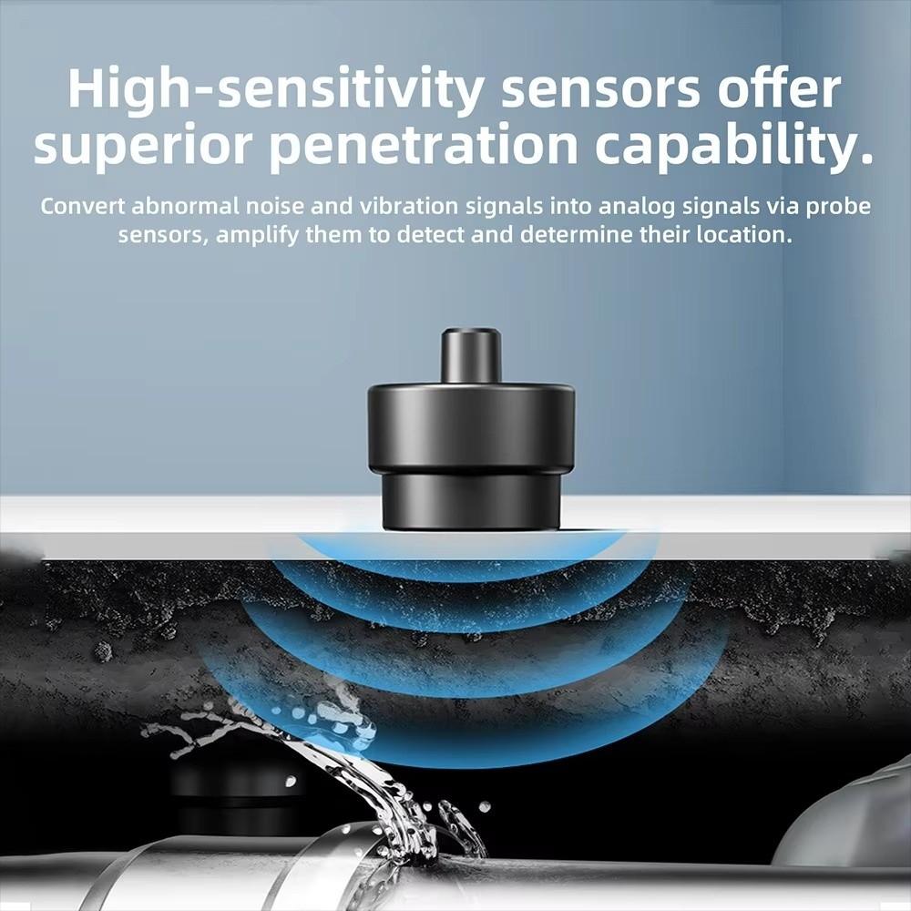 LED Indicator Water Leak Sensor Volume Adjust Pipe Listener Sound Amplifier Water Pipe Inspection