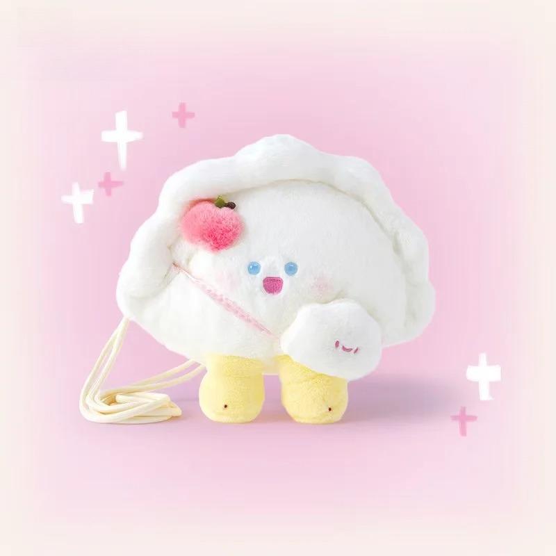 27cm New Simulation Food Dumpling Crossbody Bag Series Plush Toy Figurine Cartoon Anime Cute Gift for Friends Fun Doll