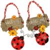 Resin Crafts Beetle Resin Welcome Sign Seven Star Ladybug Welcome Card Polyresin Wall Hanging