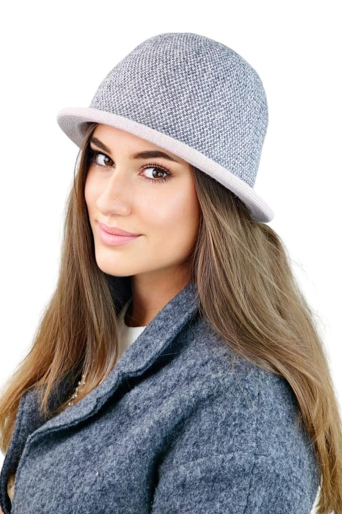 Women' Winter Hat Houndstooth Pink Kamea-Zelda