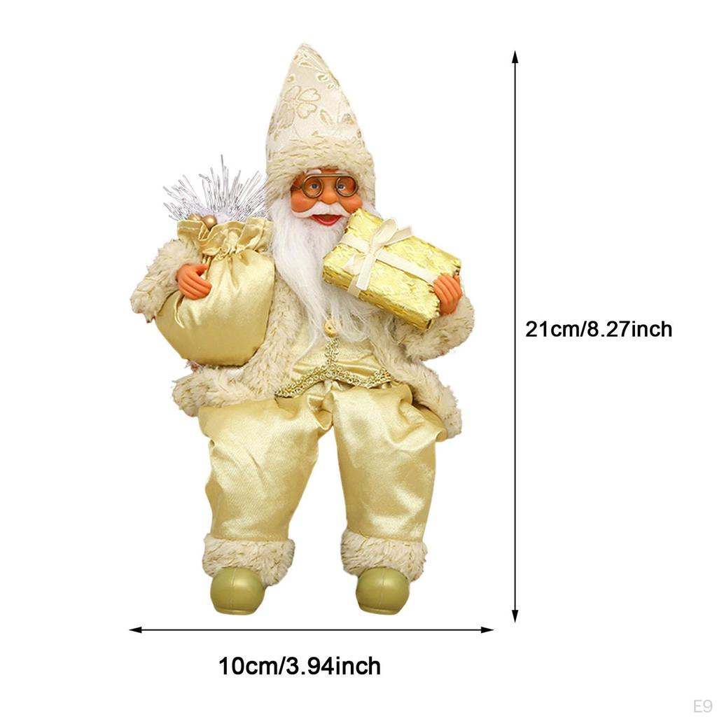 Santa Claus Doll Christmas Decoration Collectible Stuffed Scene Figure Xmas Tree