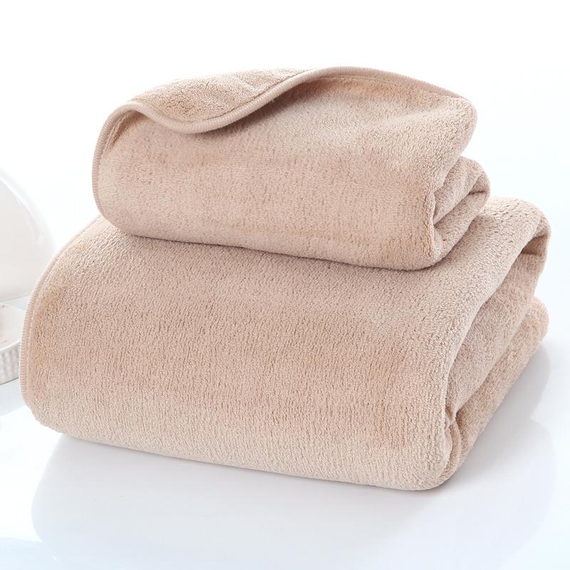 Coral Fleece Towel Strong Water Absorption Stripes Thickened Soft Skin Friendly Breathable High-quality Absorbent Bath Towel