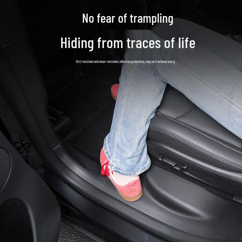Applicable 6-Seater Tesla Model YL Door Sill Protector Strip - TPE Anti-Kick Welcome Pedal Interior Accessory