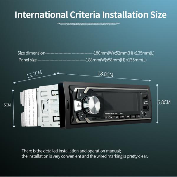 Bluetooth V3.0 Teypleri auto Stereo Autoradio car radio 1din 12V In-dash 1 Din FM Aux SD USB MP3 Car audio Player