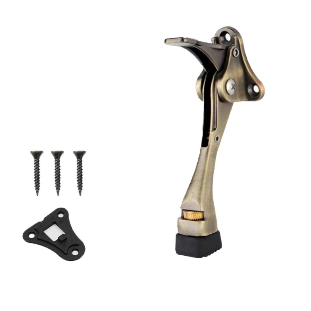 Heavy Duty Foot Operated Door Block Aluminum Zinc Zinc Alloy Kick Down Door Stopper  Bedroom