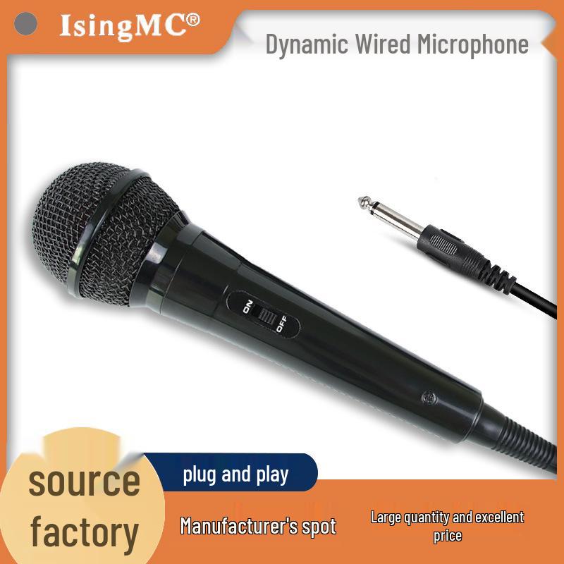 Dynamic Wired Microphone with Karaoke Pull-Rod Speaker for Live Broadcast and Recording