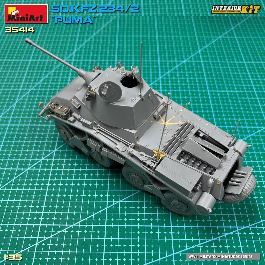 MiniArt 1/35 Second World War German Army 8-Wheel Heavy Armoured Car Sd.Kfz.234/2 Interior Kit Plastic Model MA35414
