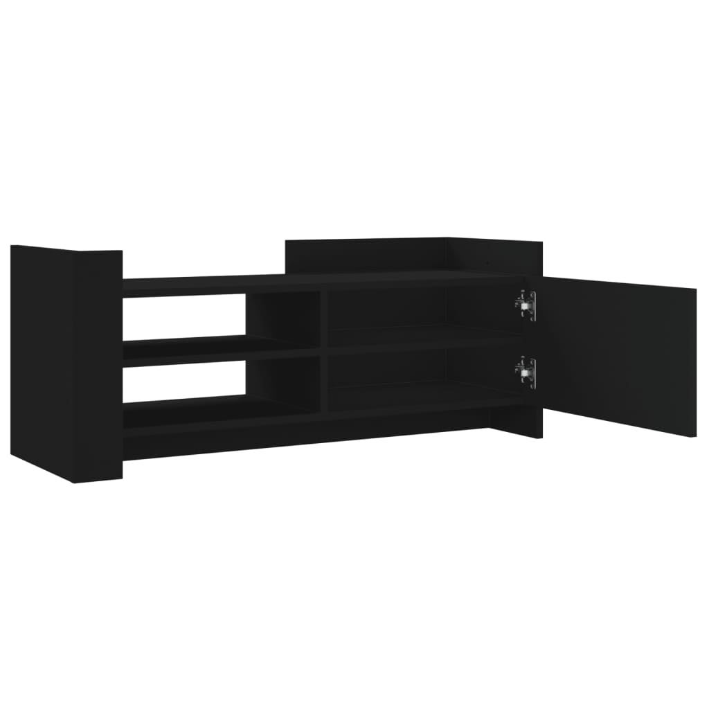 Vidaxl Szafka Pod Tv, Czarna, 100X35X40 Cm, Materiał Drewnopochodny