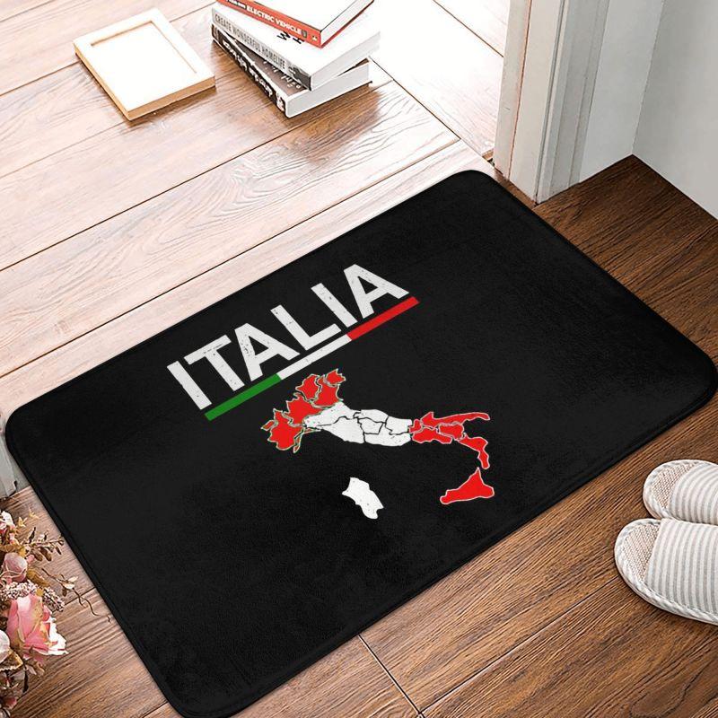 Flag of Italy Floor Mat for Front Door Personalized Door Mat Non Slip Kitchen Bathroom Carpet Rug Home Office Decoration