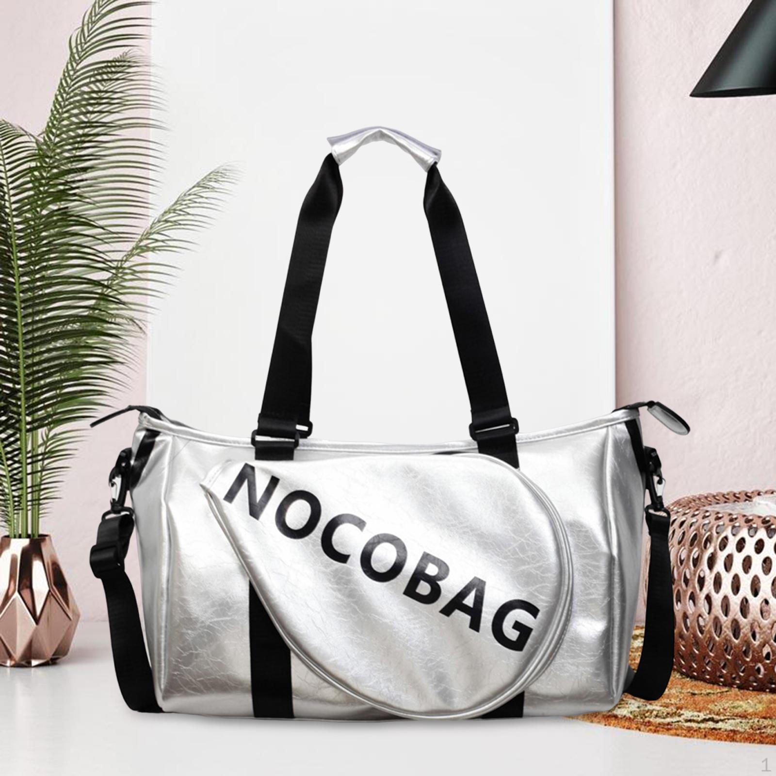 

Tennis Bag Badminton Racquet Smooth Zipper Stylish Lightweight Sports Adults Multipurpose Travel серебряный