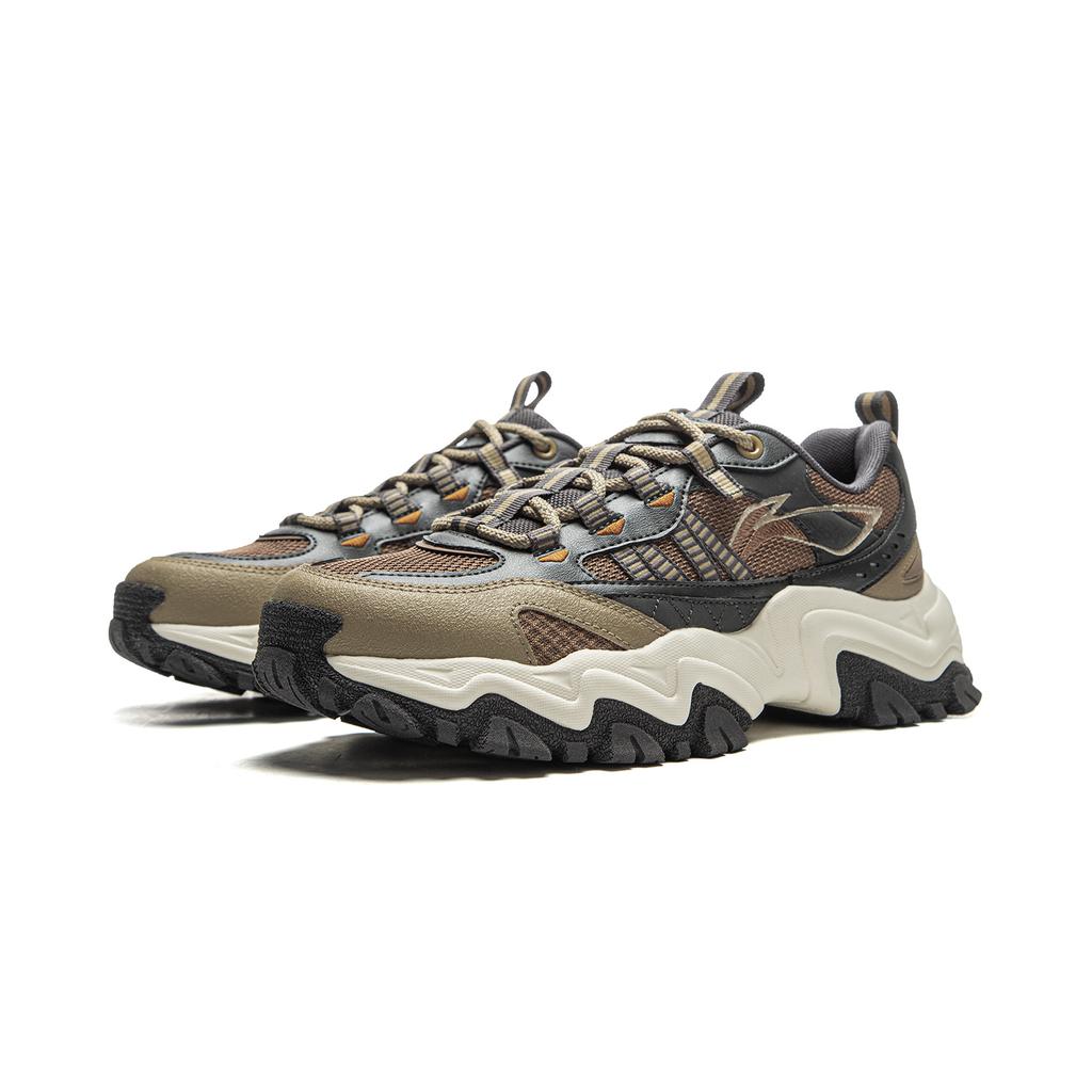 Li Ning Shan Xing Low Top Casual Shoes Men's Khaki Brown AGCV247-3