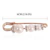 Women Fashion Creative Luxury Pearl Brooches Pins Elegant Rhinestone Snowflakes Flower Accessories Wedding Party Head Decoration