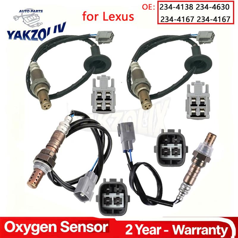 4Pcs Oxygen O2 Sensor 234-4138 234-4630 234-4167 for Lexus LS430 2001-2006 SC430 2002-2005 4.3L Upstream Dowmstream Lambda