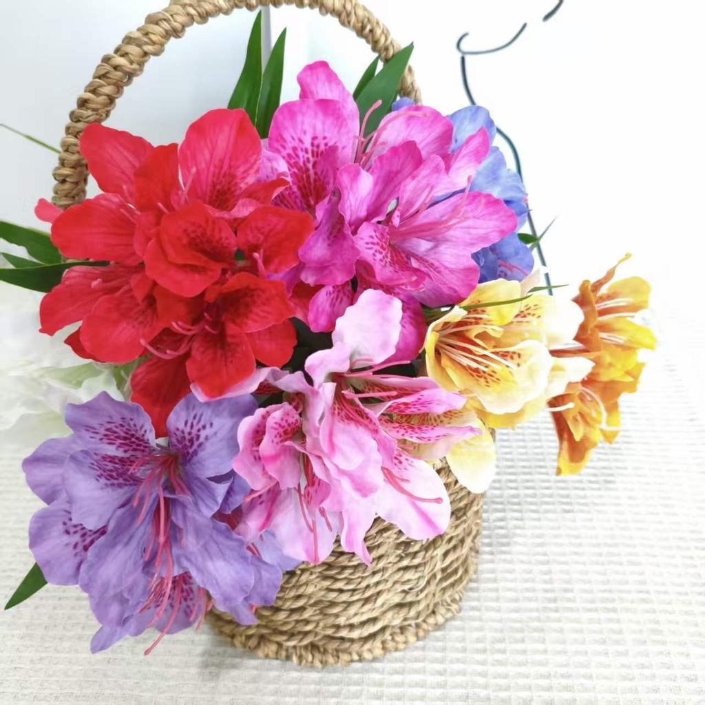 High Quality Artificial Peruvian Lily Alstroemeria Silk Flowers Wedding Home Decor Gift