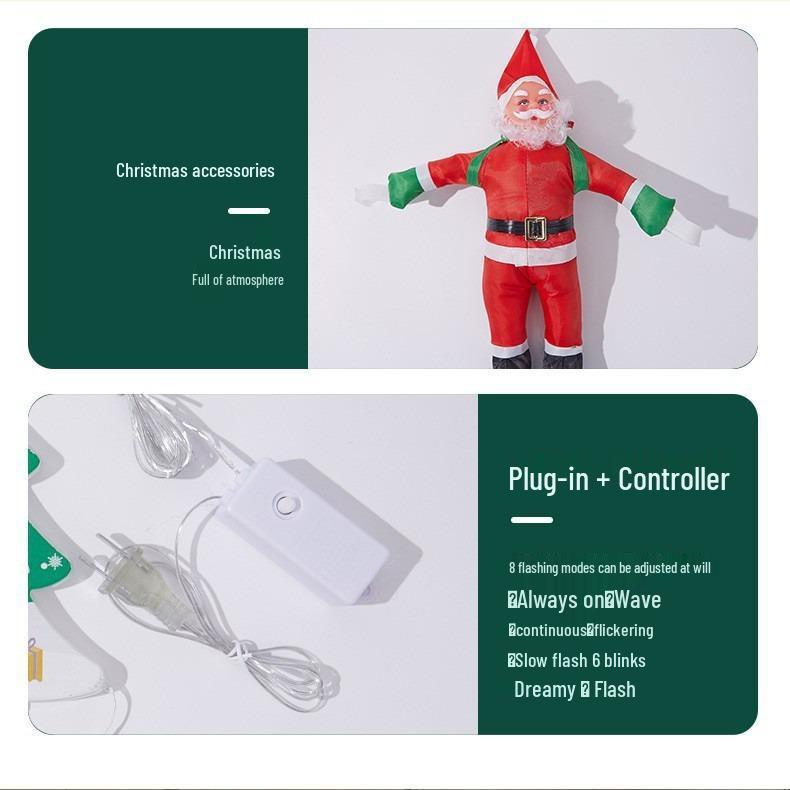 Waterproof LED Outdoor Christmas Ladder Lights for Festive Courtyard Decoration