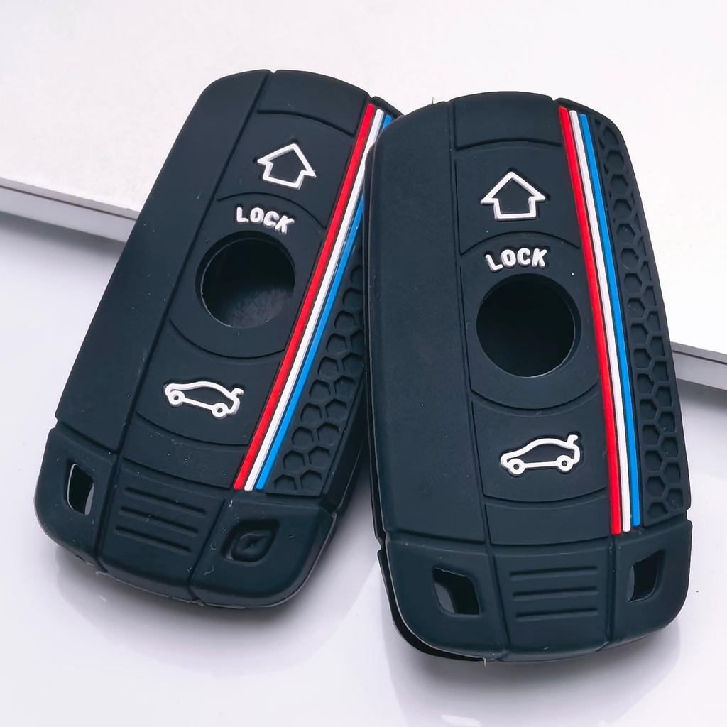 Key Fob Cover for BMW X1 X3 X5 Z4 E90 E91 E92 E60 Anti-Scratch Guard Shockproof Protection Soft Grip Texture Responsive Button Touch