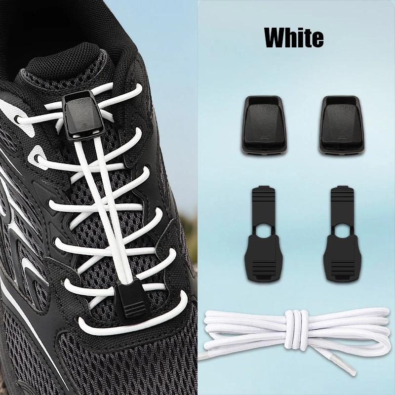 1 Paar/2 Paar Neue Schnalle Kinder & Erwachsene Sneaker Elastische Schnürsenkel Ohne Binden Schnürsenkelbefestigung Druckfederverschluss Schnürsenkel