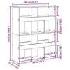 VidaXL Bibliothèque gris béton 100x33x125,5 cm bois d'ingénierie 3309360