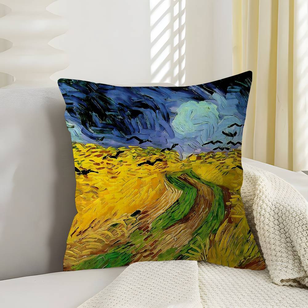 V-Van Gogh Pillowcase toon Gift Cushion Cover Bedroom Home Sofa Chair Seat Decor pillow case