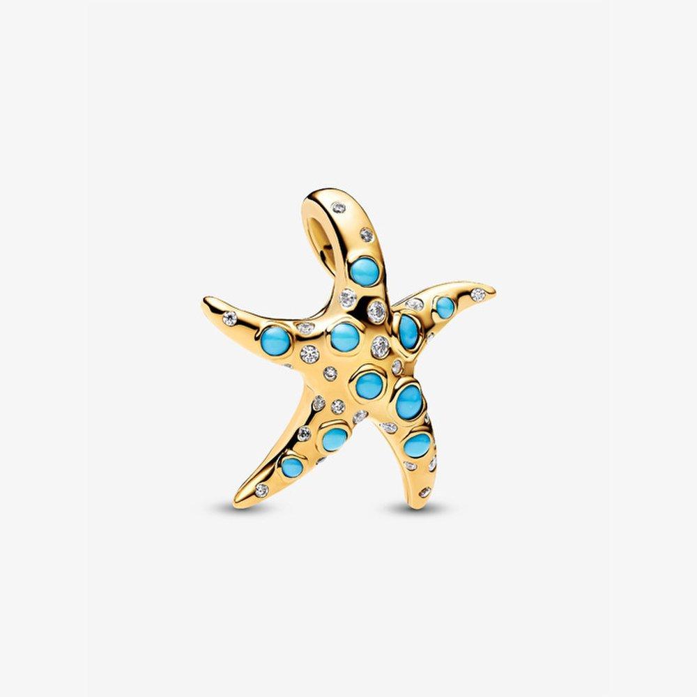 Pandora Sparkling Blue Starfish Dangle Charm 763818C01