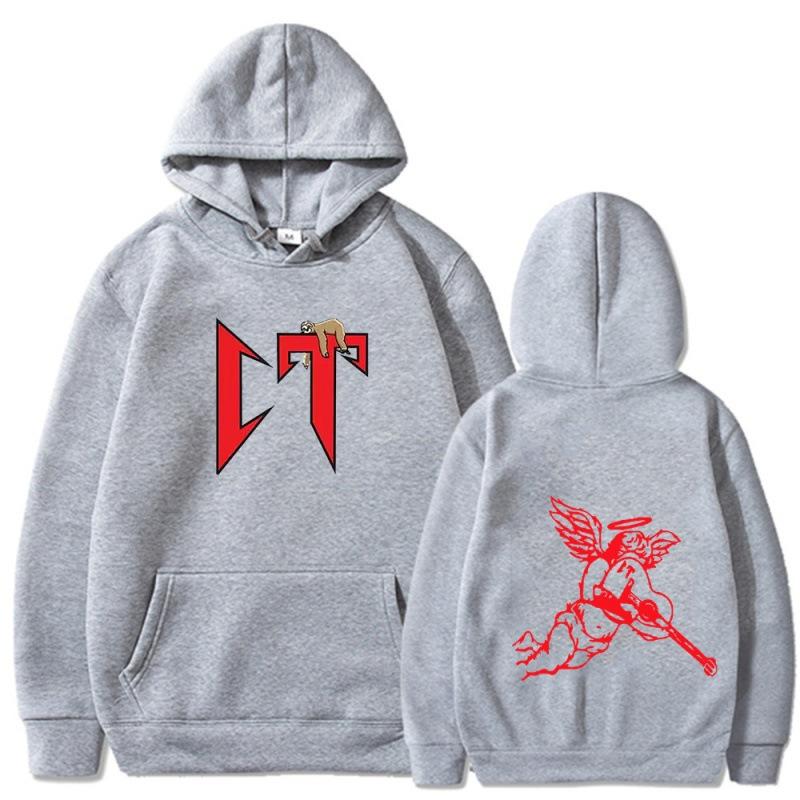 

New independent station popular hot-selling oversized European size printing fleece hoodie sweater XXXL світло-сірого кольору