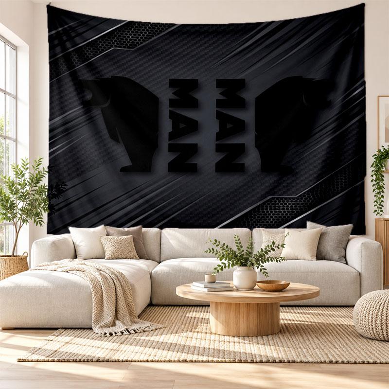 man truck Wall Tapestry, Soft Fabric Wall Hanging, Decorative Backdrop For Bedroom Home Wall Art