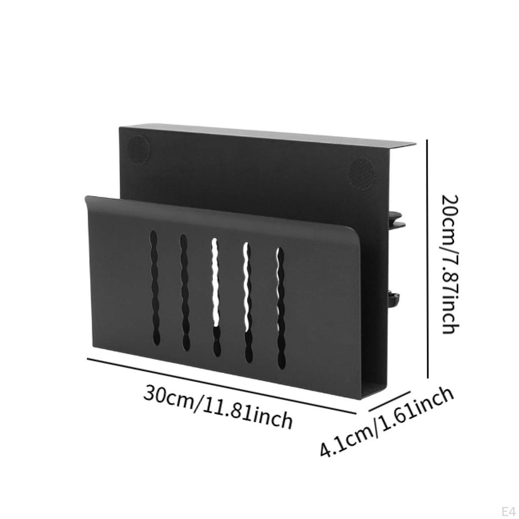 Desk Laptop Holder for Under Storage Organizer with Aluminum Alloy Clamp And Cable Management