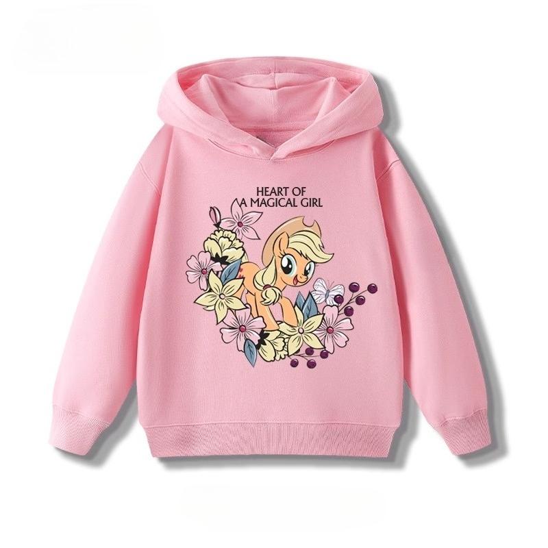 

Детская толстовка с мультяшным принтом My Little Pony, теплая и милая для осени и зимы, удобная, мягкая и высококачественная детская кофта для девочек 120