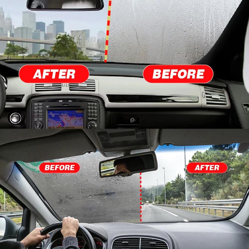 Glass Anti Fog Coating Spray Winter Car Interior Windshield Long Lasting Prevent Fogging Clear Vision Fog Repellent Mirror Clean