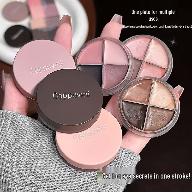Cappuvini Mist Velvet Waterproof Eyeliner Cream - Non-Smudging, Brightening, Sweatproof, Natural Definition, Cross-border Color Makeup.