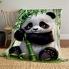 1PC panda bambooOutdoor Flannel Blanket - Soft Plush Decor for Picnics, camping, Bedroom, Playroom, Office, or Lunch Break 1311A