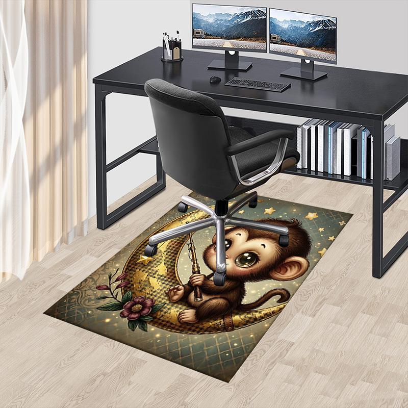 1PC Monkey Star Non-Slip Floor Carpet Compatible for Office&Living Room&Bedroom&Dining room - Soft & Pattern-G0394