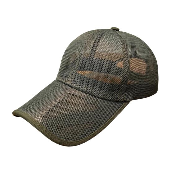 Men Baseball Cap, Adjustable Elastic Buckle Baseball Hat, Breathable Mesh Sweat-Wicking Sun Protection Hat for Outdoor Activities