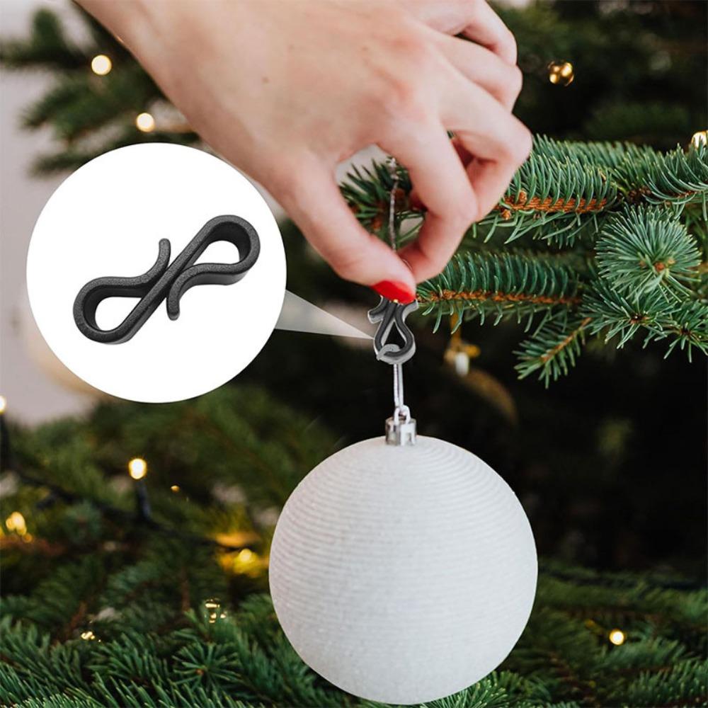 10-100PCS Plastic S-Shaped Hook Weatherproof Outdoor Camping DIY Decor Light Buckle for Hanging Decoration Outdoor String Lights