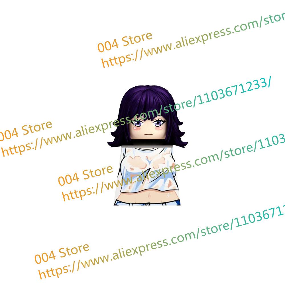 18+ Adult Building Block MOC Anime Action Figure Sexy Model Date Cartoon Swimwear Girl Hair Kit Ornament Toy Gift Collection F31