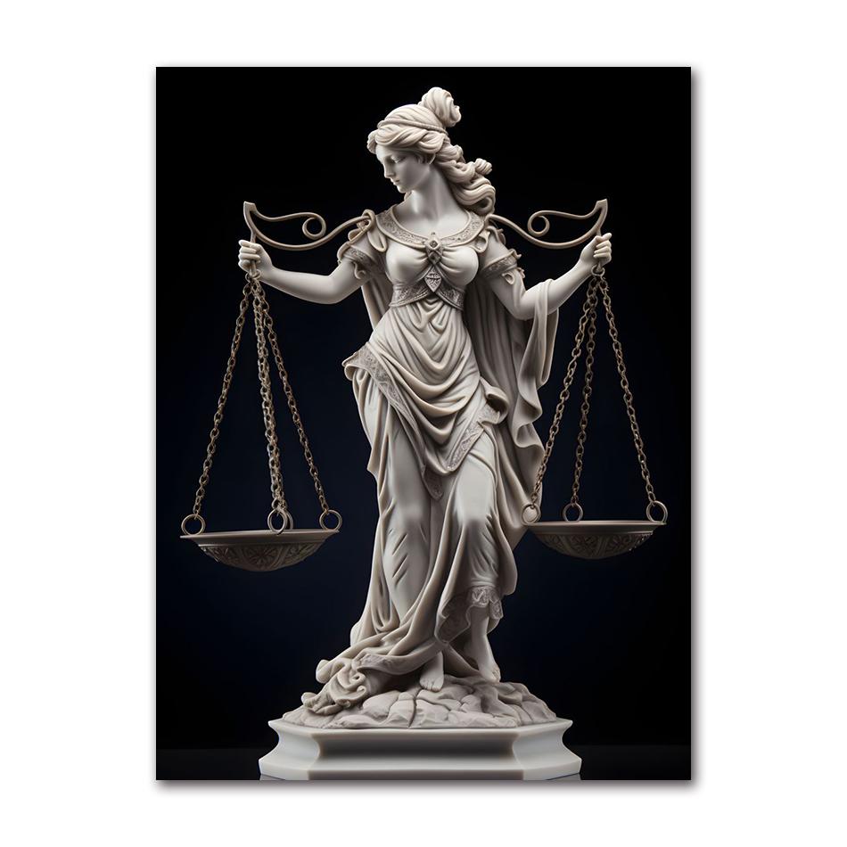 David Sculpture Lion Marcus Aurelius Sculpture Lady Justice Posters Canvas Painting Print Wall Art Aesthetic Home Decor Cuadros