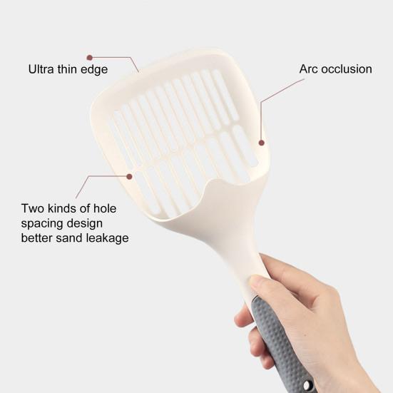 Kedi Kumu Kepçesi Uzun Saplı Geniş Alanlı Plastik Büyük Boy Yavru Kedi Eleği Küreği