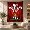 Decorative Tapestry,Wales Rugby Printed Wall Art, Lightweight Wall Hanging For Bedroom Background