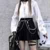 Punk Leather Waist Chain Belt Layered Ring Belly Chains Dance Body Accessories for Women and Girls