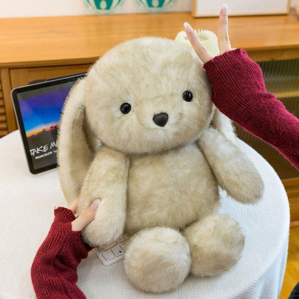 Soft Plush Rabbit Pillow Interactive Stuffed Animals Rabbit Toy  Birthday Parties