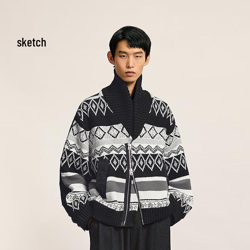 

CROQUIS Мужская зимняя короткая стеганая куртка с отложным воротником 2025 M