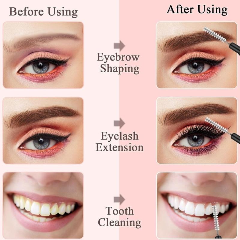 30/30/60PCS Eyebrow Brushes With Caps Eyebrow Grooming Tool Eyebrow Spoolie For Brow Lamination And Makeup Detailing