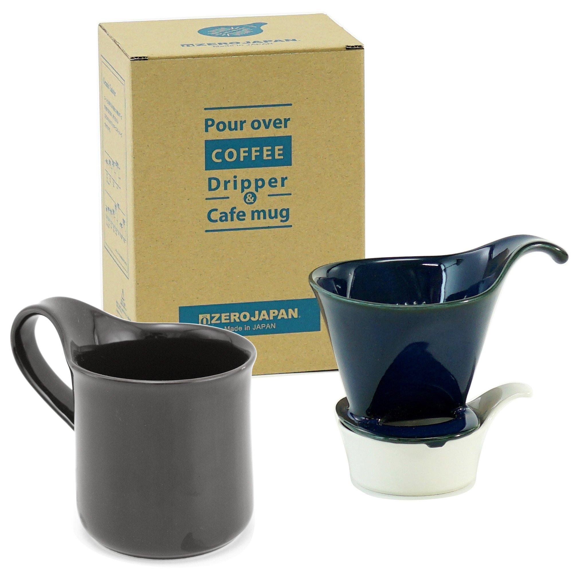ZEROJAPAN Gift Coffee Dripper L Cafe Mug Black Set & (with tray) DMZ-16 JB/BK чёрный